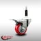 Service Caster 3'' SS Red Poly Swivel 7/8'' Expanding Stem Caster Total Lock Brake SCC-SSEXTTL20S314-PPUB-RED-78 - alternate 3